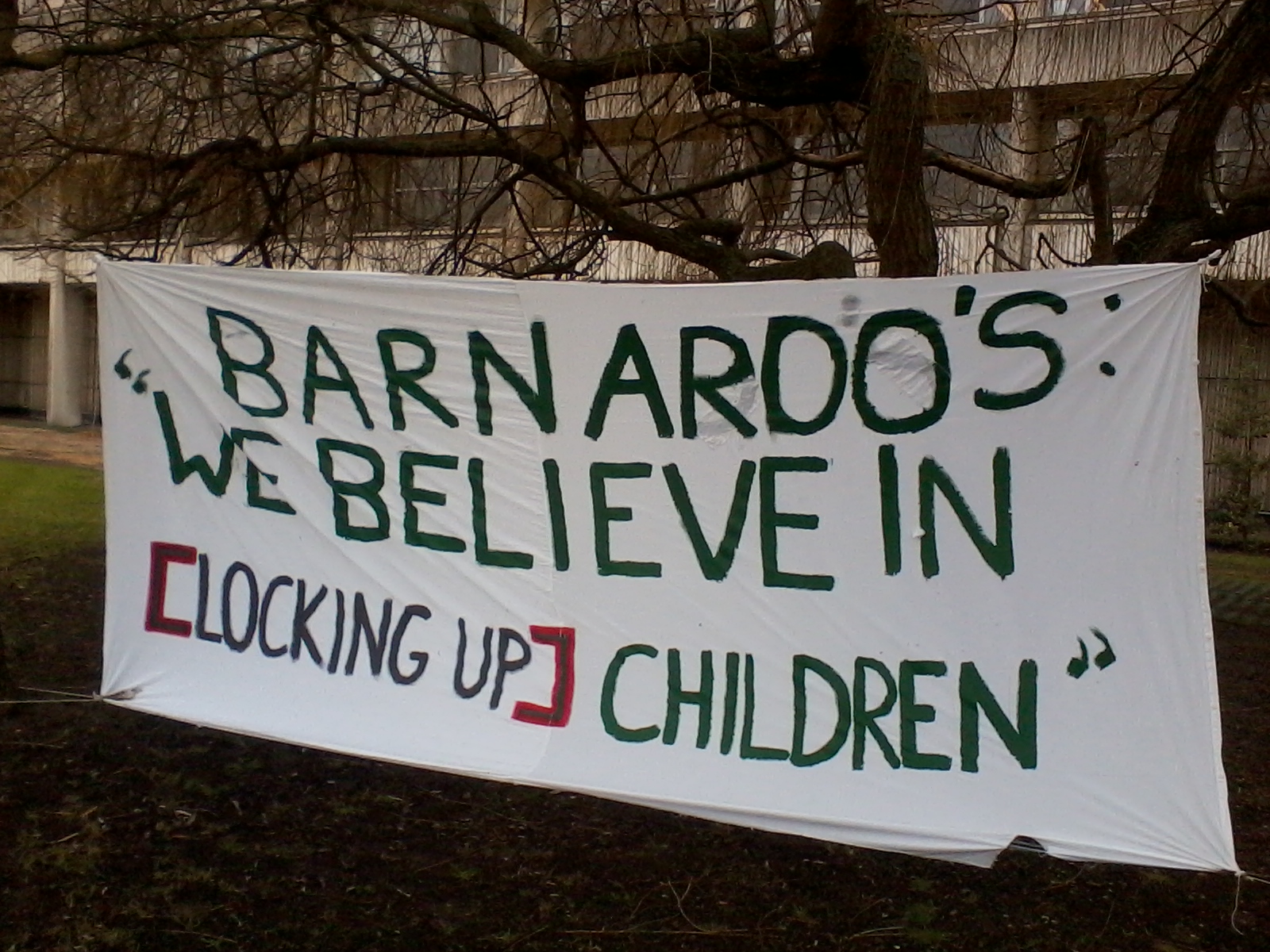 Barnardo's protest